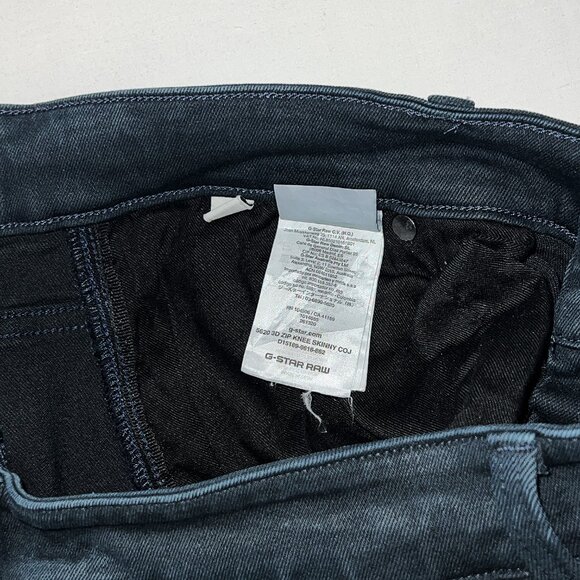G-Star Raw Men’s 5620 3D Zip Knee Super Slim Denim Jeans – Blue (Size 38x32 - Picture 12 of 13